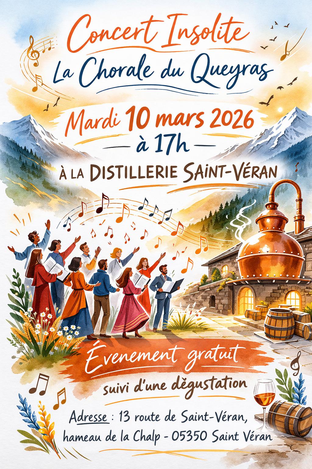 affiche concert chorale distillerie